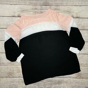 SHEIN | Stripe Dressy Half Arm Blouse